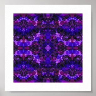 Arte abstracto místico púrpura de tinta al alcohol