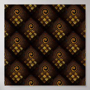 Arte abstracto moderno boho elegante dorado Patrón