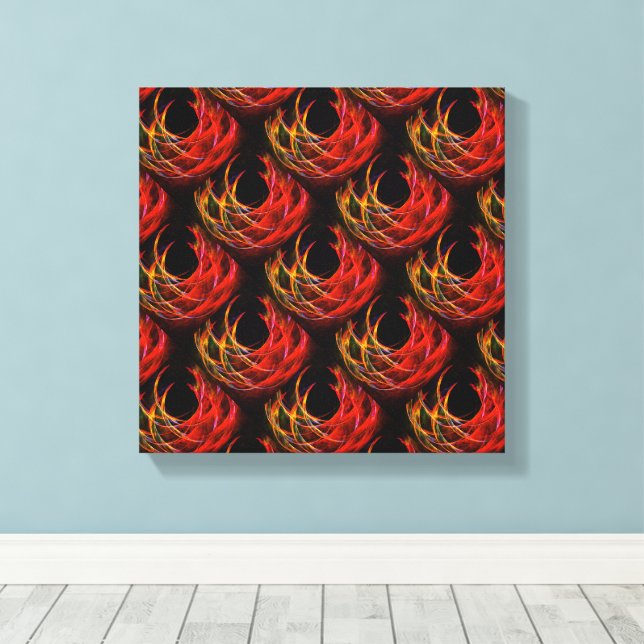 Arte abstracto moderno boho elegante patrón #503 (Insitu (piso de madera))