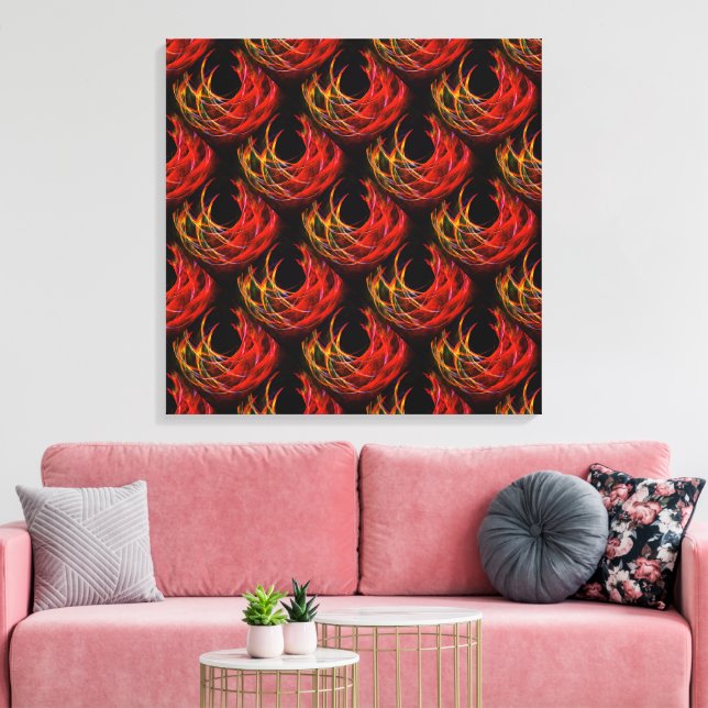 Arte abstracto moderno boho elegante patrón #503 (Insitu (Sala de estar))