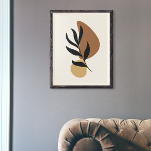 Arte abstracto moderno boho formas de plantas
