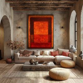 Arte abstracto moderno campo de color de brasa que