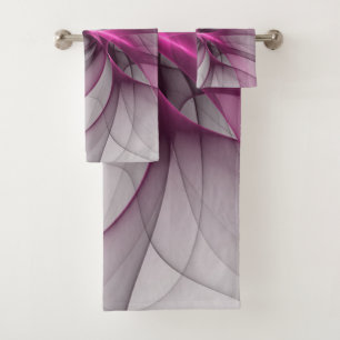 Arte abstracto moderno caótico elegante rosa fract