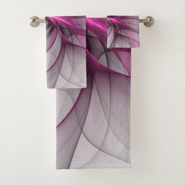 Arte abstracto moderno caótico elegante rosa fract (In situ)