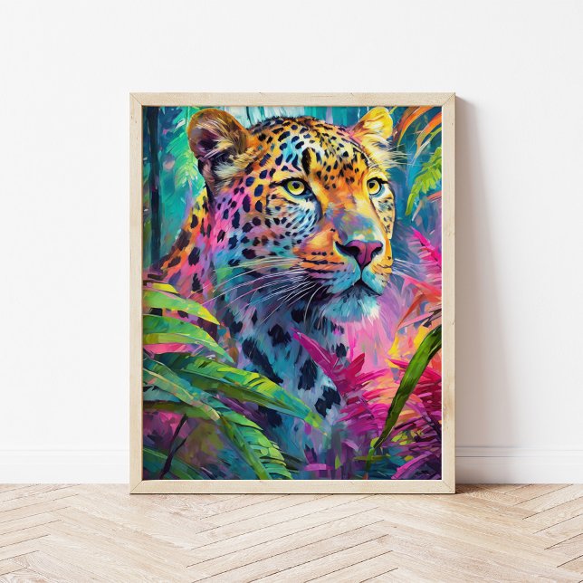 Arte abstracto moderno colorido del leopardo arcoi (Subido por el creador)