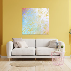 Arte abstracto moderno con pintura dorada falsa co