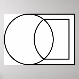 Arte abstracto moderno de círculo cuadrado