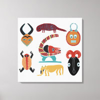 Arte abstracto moderno de la cara tribal africana