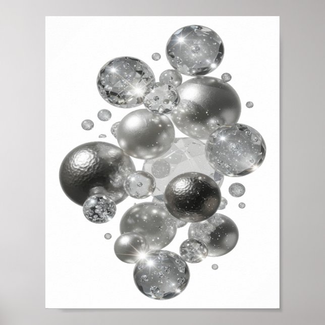 ARTE ABSTRACTO Moderno de Plata v2 (Frente)