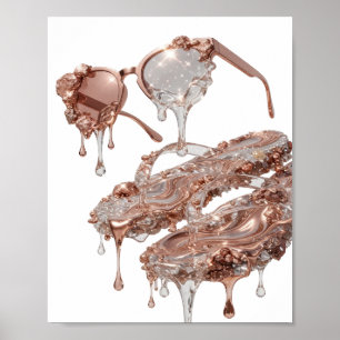 Arte abstracto moderno diseño plateado icónico