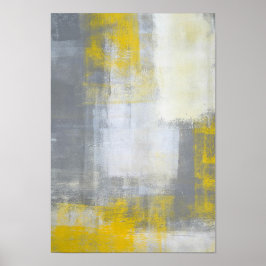 Arte abstracto "moderno" gris y amarillo