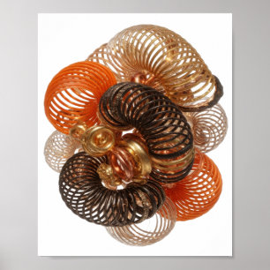 ARTE ABSTRACTO Moderno Impresión de Arte en Dorado