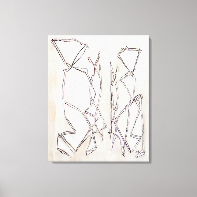 Arte abstracto moderno negro y blanco para parejas (Anverso)