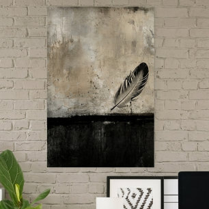 Arte abstracto moderno pluma serena