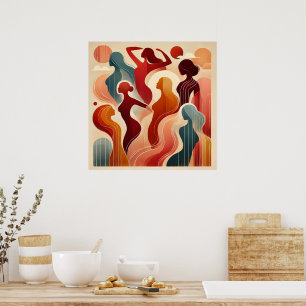 Arte abstracto moderno que celebra el empoderamien