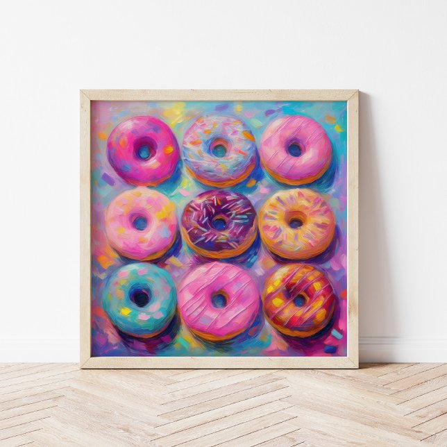 Arte abstracto moderno y colorido de Donuts (Subido por el creador)