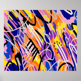 Arte abstracto negrita y expresivo