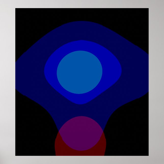 Arte abstracto negro y azul 523 (Frente)