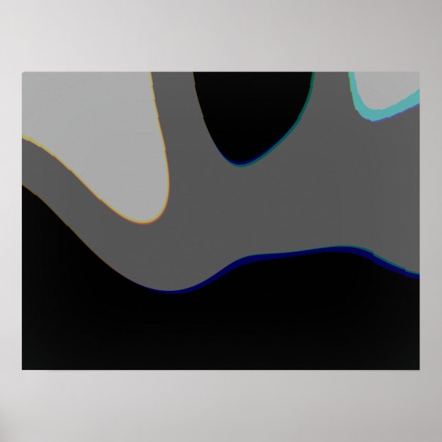 Arte abstracto negro y gris 306 (Frente)