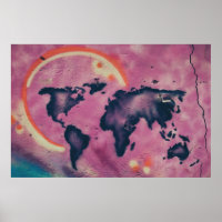 Arte abstracto negro y rosa