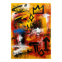 Arte abstracto neoexpresionista Crown Signal