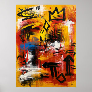 Arte abstracto neoexpresionista Crown Signal