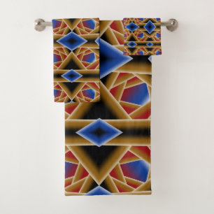 Arte abstracto Ombré Abismo Negro Azul Rojo Dorado