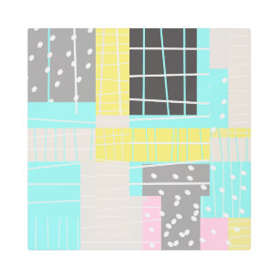 arte abstracto original moderno sobre metalizado