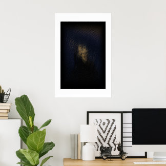 Arte abstracto oscuro con resplandor dorado