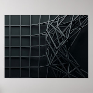 Arte abstracto oscuro de geometría lineal giratori