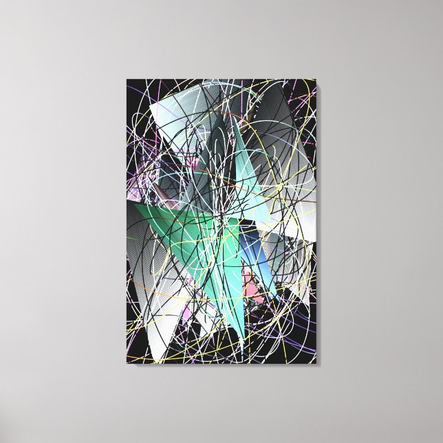 Arte abstracto patrón geométrico 3D (Anverso)