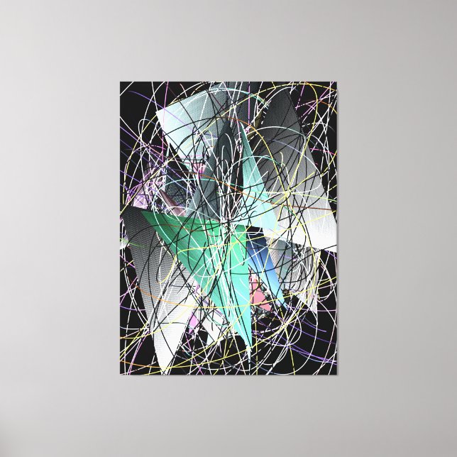 Arte abstracto patrón geométrico 3D (Anverso)