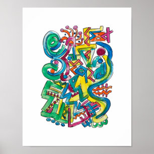 Arte abstracto pintado a mano de Carnaval