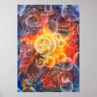 Arte abstracto pintado a mano - Resplandor cósmico