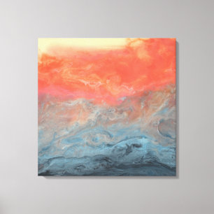 Arte abstracto - "puesta del sol tempestuosa "