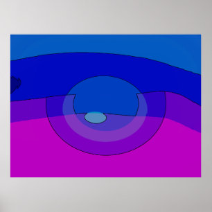Arte abstracto púrpura y azul 1007