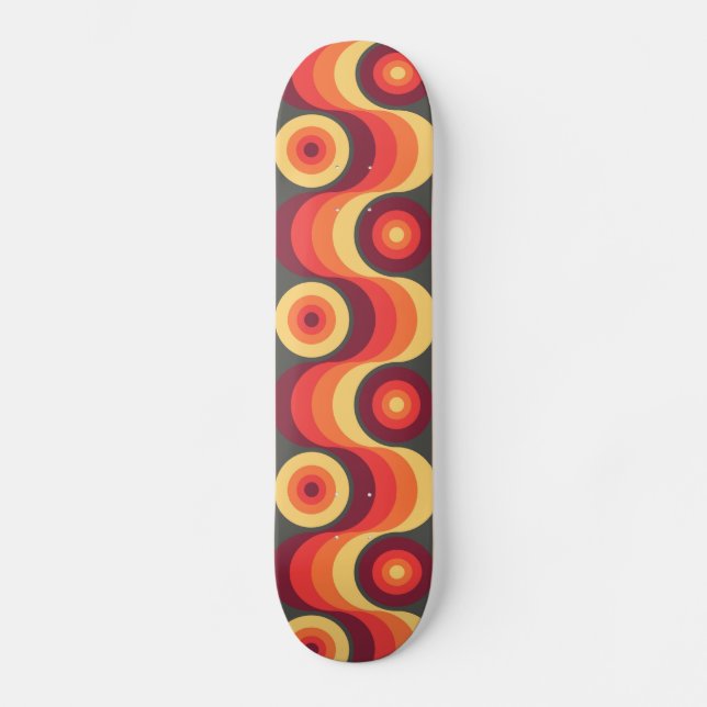 Arte abstracto retro colorido - Skateboard (Anverso)