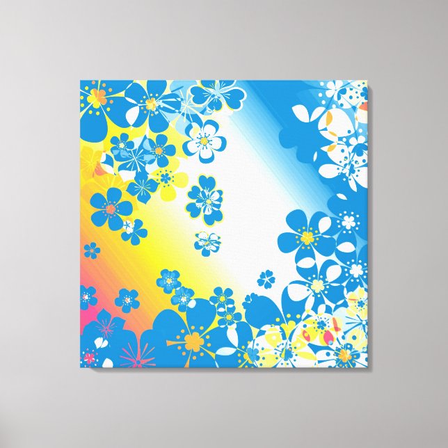 Arte abstracto retro de grunge floral (Anverso)
