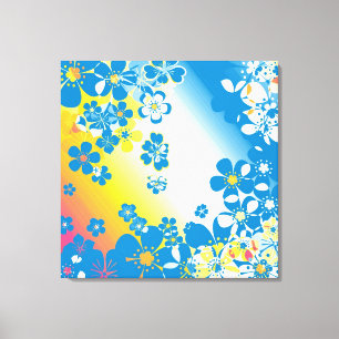 Arte abstracto retro de grunge floral