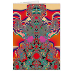 Arte abstracto rojo meditación