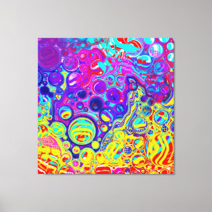 Arte abstracto rojo, morado, azul, amarillo verde