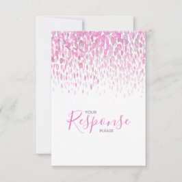 Arte abstracto rosa púrpura gris boda respuesta RS