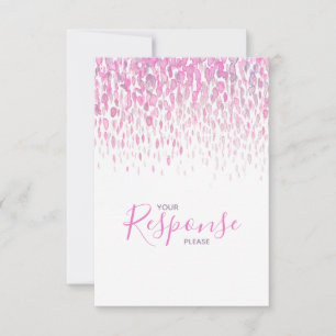 Arte abstracto rosa púrpura gris boda respuesta RS