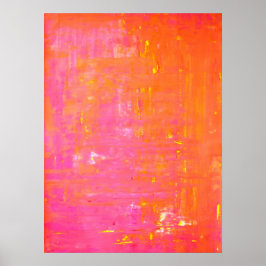 Arte abstracto rosa y Naranja de izquierda y derec