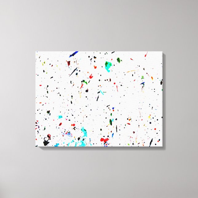 Arte abstracto salpicaduras y manchas de pintura (Anverso)
