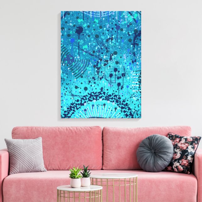 Arte abstracto: Sinfonía en el mar (Insitu (Sala de estar))