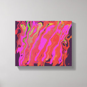 Arte abstracto sobre lienzo en violeta, arte digit
