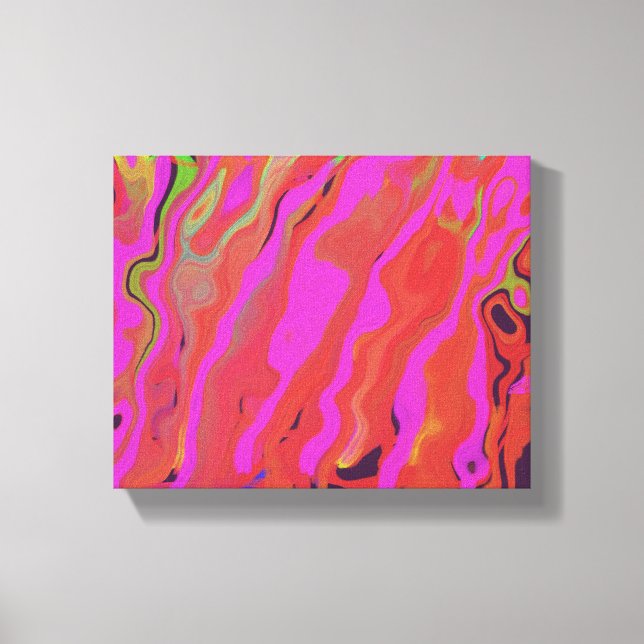 Arte abstracto sobre lienzo en violeta, arte digit (Anverso)