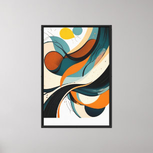 Arte abstracto sobre lienzo envuelto