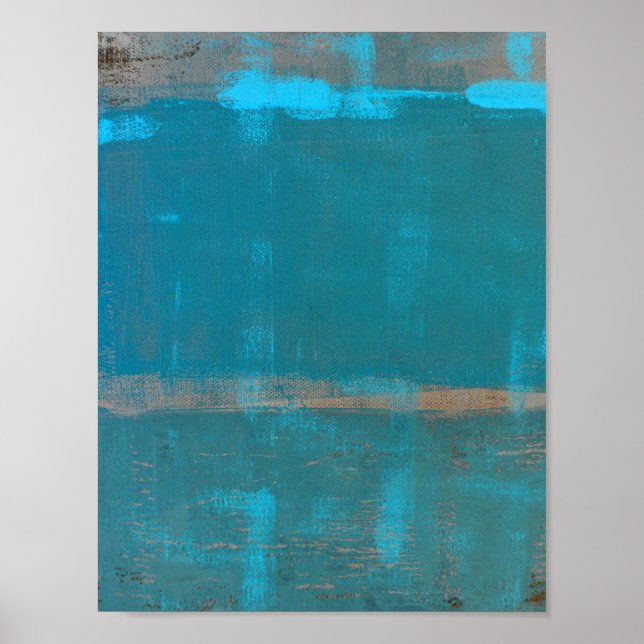 Arte abstracto Verde azulado 'chillón' (Frente)